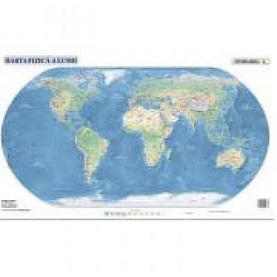 Harta lumii 70x100 cm, fizico-geografica/politica
