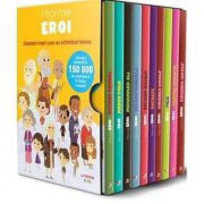 Coperta cărții Cutie Micii mei eroi. Oameni mari care au schimbat lumea (10 volume)
