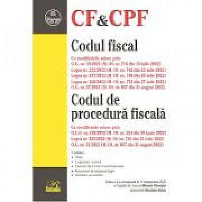 Codul fiscal. Codul de procedura fiscala. Editia a 2-a actualizata la 11 septembrie 2022 - Mihaela Gherghe, Nicoleta Gociu