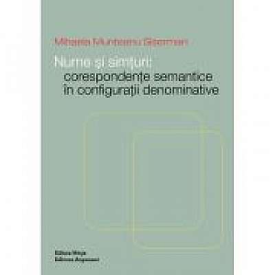 Coperta cărții Nume si simturi: Corespondente semantice in configuratii denominative