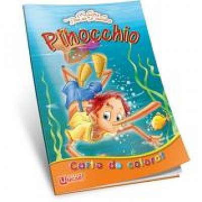 Coperta cărții Pinocchio. Poveste de colorat A4