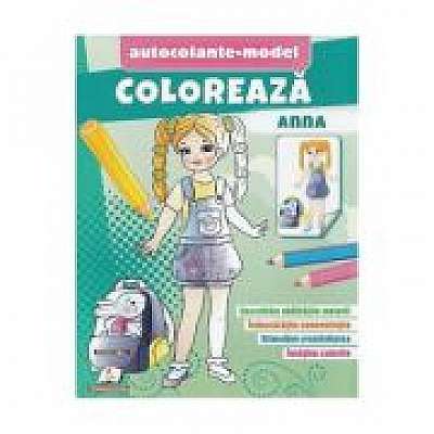 Coperta cărții Coloreaza Anna. Autocolante model