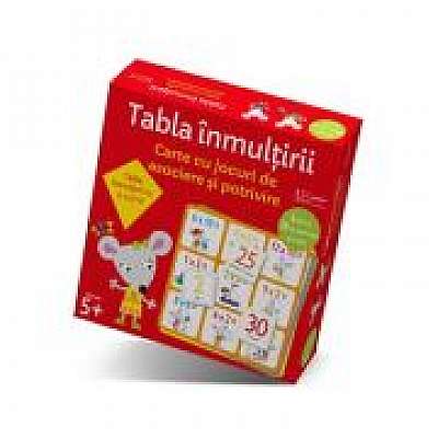 Coperta cărții Jocuri de asociere si potrivire. Tabla imnultirii (Usborne)