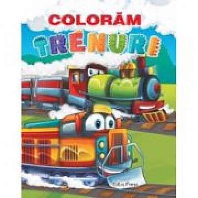 Coperta cărții Coloram trenuri
