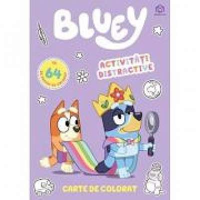 Coperta cărții Bluey. Carte de colorat. Activitati Distractive