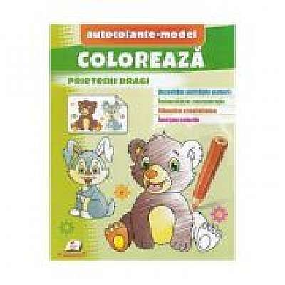 Coperta cărții Coloreaza prietenii dragi. Autocolante model