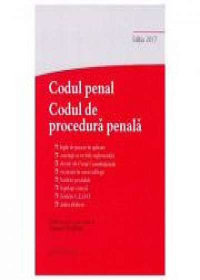 Coperta cărții Codul penal. Codul de procedura penala ed. 2017 - Tudorel Toader