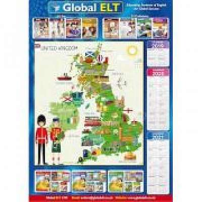 Coperta cărții UK MAP POSTER