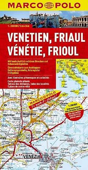Veneto, Friuli, Lake Garda Marco Polo Map
