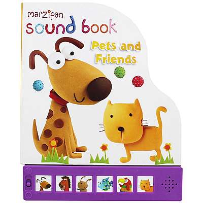 Children's Marzipan Shaped Hardback Sound Book Pets And Friends