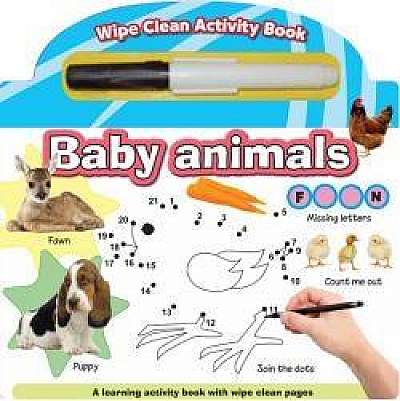 Baby Animals - Wipe clean activity book with pen