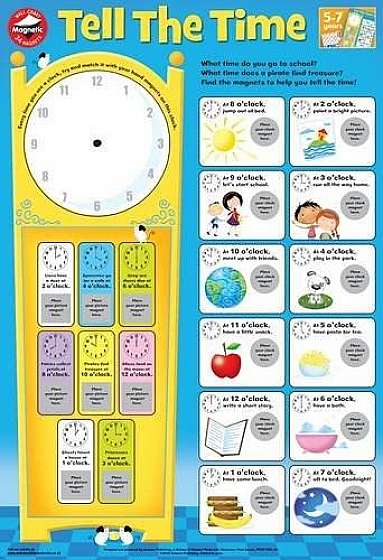 Tell the Time: Magnetic Wall Chart