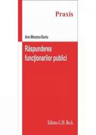 Coperta cărții Raspunderea functionarilor publici (Ana Mocanu Suciu)
