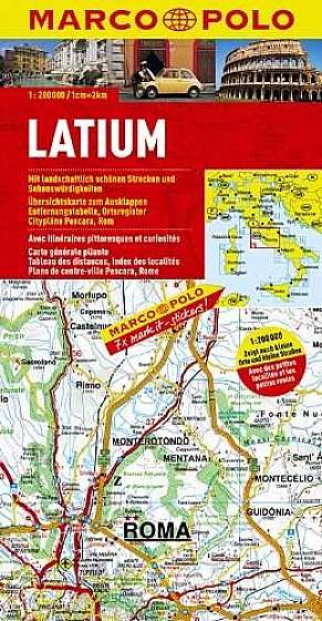 Italy - Lazio (Latium) Marco Polo Map