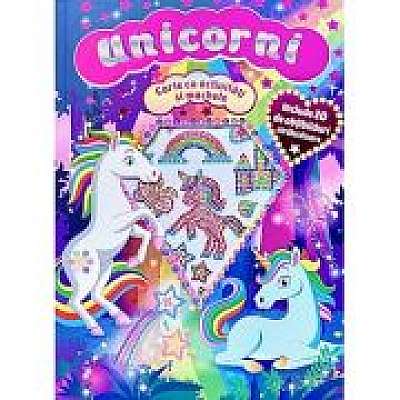 Coperta cărții Unicorni. Carte cu activitati si machete