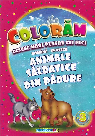 Coloram desene mari pentru cei mici: Animale salbatice din padure