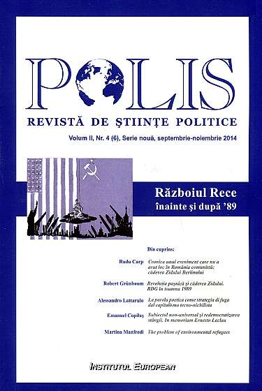 Polis Vol.2 Nr.4 SeptembriE-Noiembrie 2014 Revista De Stiinte Politice