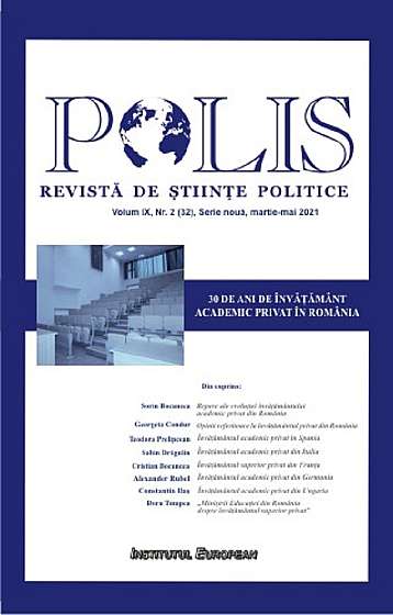 Polis Vol.9 Nr.2(32) Serie noua martie-mai 2021. Revista de Stiinte politice