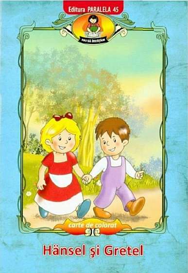 Coperta cărții Hansel si Gretel. Carte de colorat