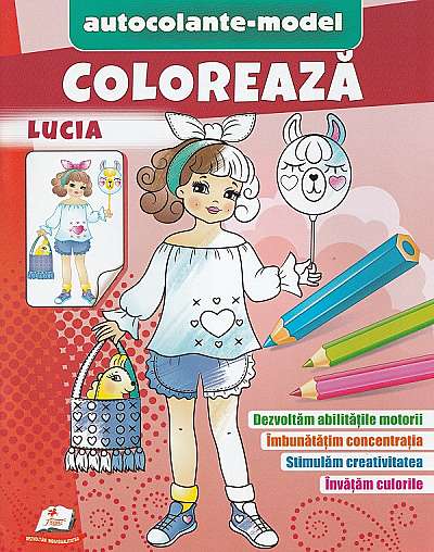 Coperta cărții Coloreaza Lucia. Autocolante model
