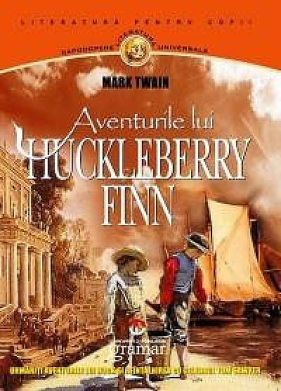 Coperta cărții Aventurile lui Huckleberry Finn de Mark Twain