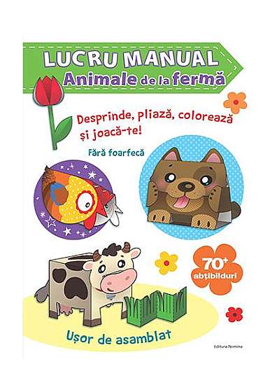Coperta cărții  							Lucru manual – animale de la fermă						