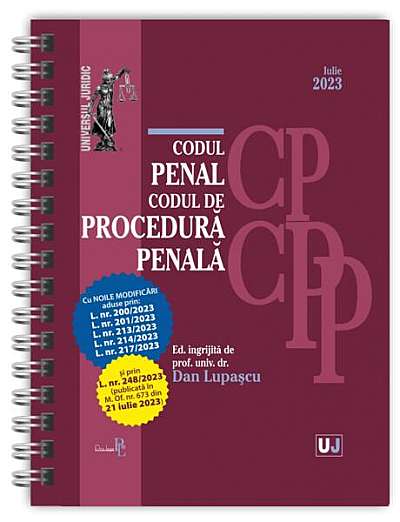  							Codul penal și Codul de procedură penală. Iulie 2023 - Ediție spiralată						