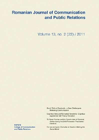 Coperta cărții Romanian Journal of Communication and Public Relations - nr. 22 / 2011