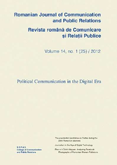 Coperta cărții Romanian Journal of Communication and Public Relations / Revista romana de comunicare si relatii publice nr.25 / 2012