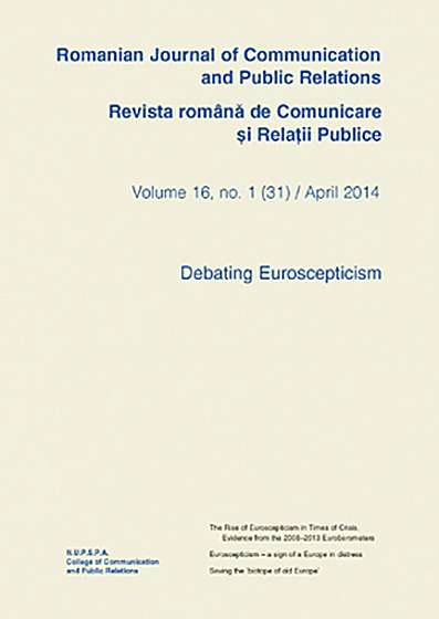 Coperta cărții Romanian Journal of Communication and Public Relations / Revista romana de comunicare si relatii publice - nr. 31 / 2014