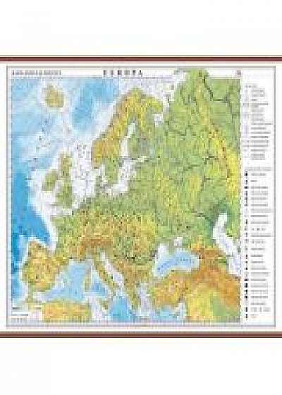 Europa. Harta fizica si politica (1600x1200 mm)