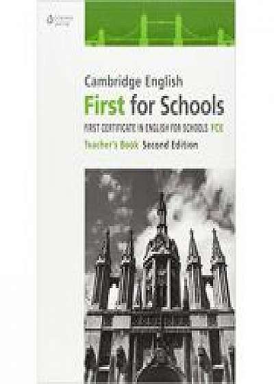 Coperta cărții Cambridge English First for Schools Teacher's Book de National Geografic