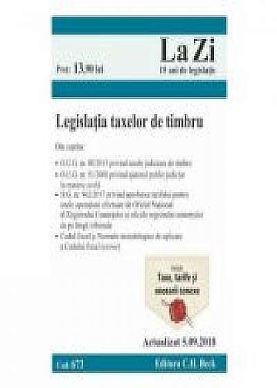 Legislatia taxelor de timbru Act. 5. 09. 2018