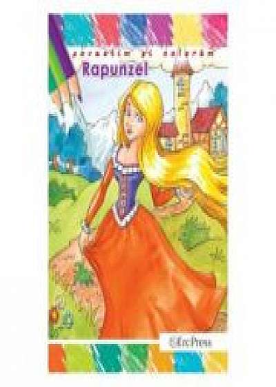 Coperta cărții Povestim si coloram - Rapunzel