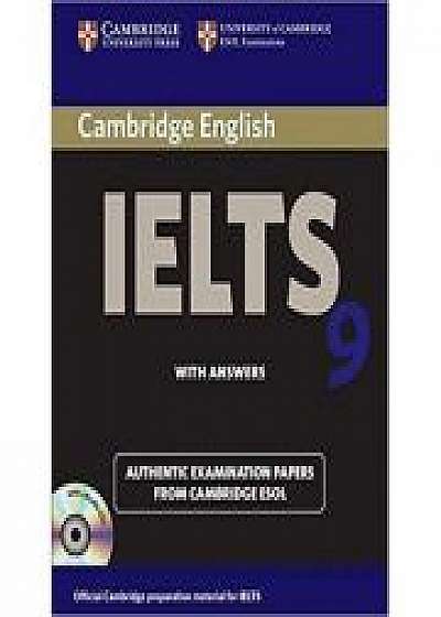 Coperta cărții Cambridge: IELTS 9 - Self-study Pack (Student's Book with Answers and 2x Audio CDs)