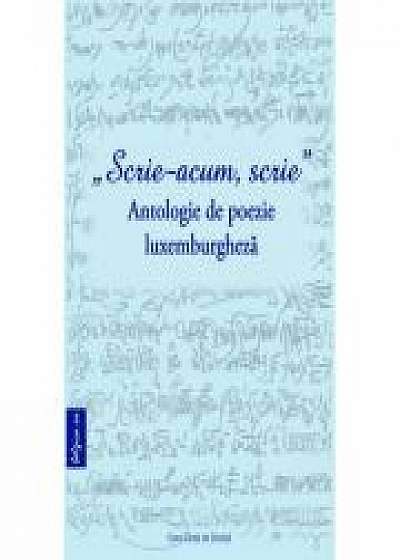 „Scrie acum, scrie” Antologie de poezie luxemburgheza - Philippe Blasen, Michael Astner, Monica Morosanu