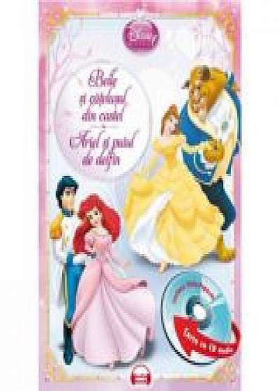 Belle si catelusul din castel. Ariel si puiul de delfin (Carte + CD audio) - Disney