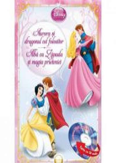 Aurora si dragonul cel folositor. Alba-ca- Zapada si magia prieteniei (Carte + CD audio) - Disney