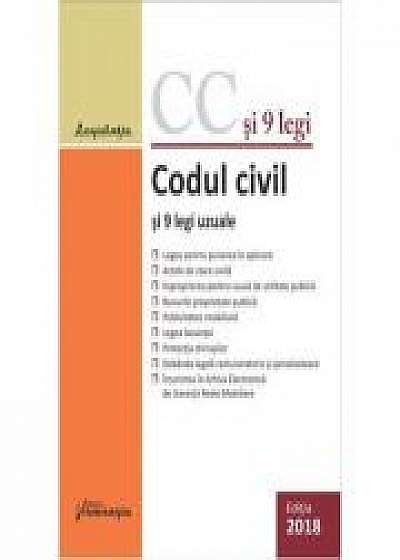 Codul civil si 9 legi uzuale. Editie actualizata 29 ianuarie 2018