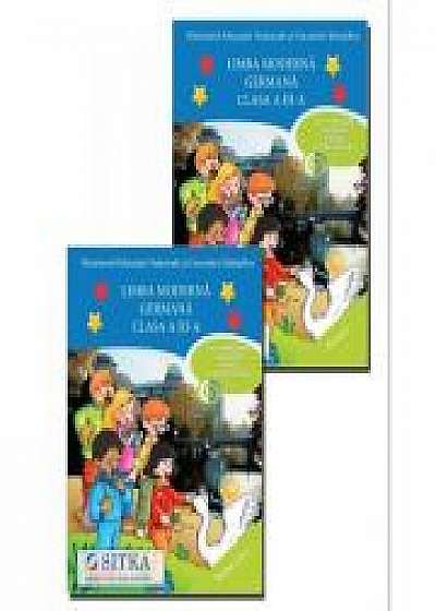 Manual pentru Limba moderna Germana, clasa a III-a, partea I si partea a II-a - M. G. Bertarini (Contine DVD )