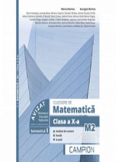 Culegere de matematica M2. Clasa a X-a, multimi de numere, functii, ecuatii (semestrul I)