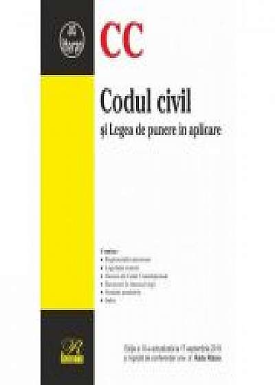Codul civil si Legea de punere in aplicare. Editia a 10-a actualizata la 17 septembrie 2019 - Radu Rizoiu