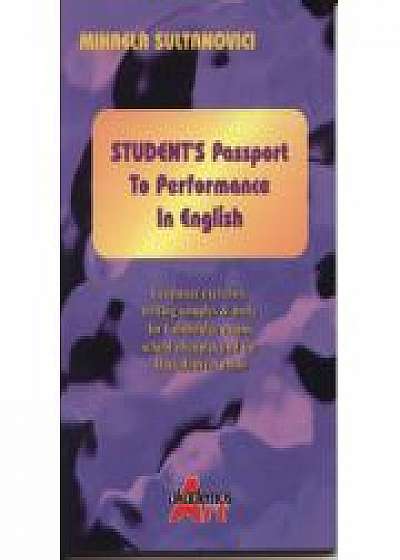 Students Passport to performance in english(Mihaela Sultanovici)