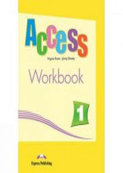 Coperta cărții Access 1 Workbook. Caietul elevului pentru cursul de engleza clasa a V-a Virginia Evans