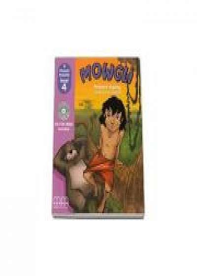 Coperta cărții Mowgli original story by Rudyard Kipling - retold by H. Q. Mitchell. Primary Readers level 4 reader with CD
