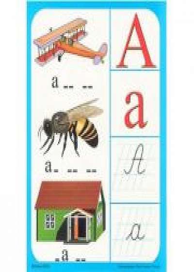 Alfabetul in imagini. Planse cu literele si grupurile de litere - Emia