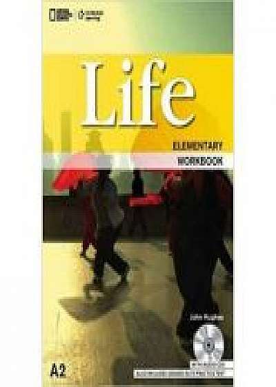 Coperta cărții Life Elementary Workbook with Key and Audio CD de National Geografic