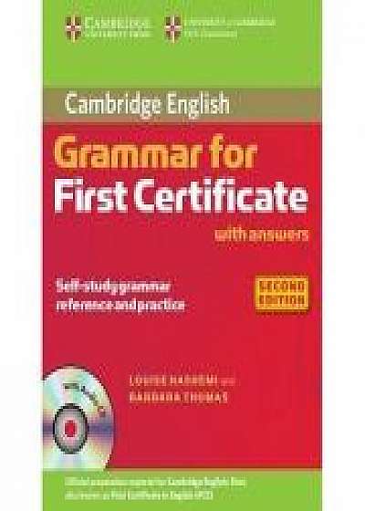 Cambridge Grammar for First Certificate with Answers - contine CD audio