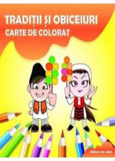 Traditii si obiceiuri - Carte de colorat