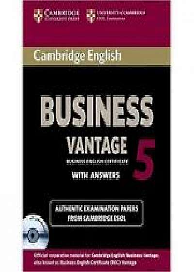 Coperta cărții Business 5 Vantage: Student's Book (Answers and 2x CDs) de Cambridge Esol